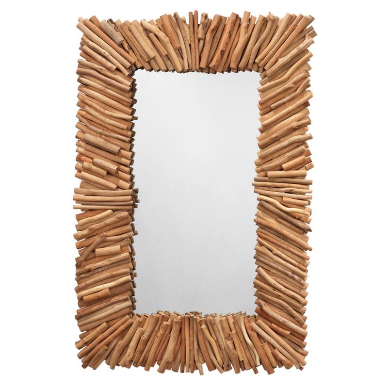 Alden Décor Colin Driftwood Mirror, Rectangle