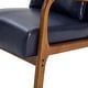 preview thumbnail 89 of 107, Glitzhome Set of 2 30.75"H Mid-Century Modern PU Leather Accent Armchairs with Rubberwood Frame - 25.75"L x 33.75"W x 30.75"H