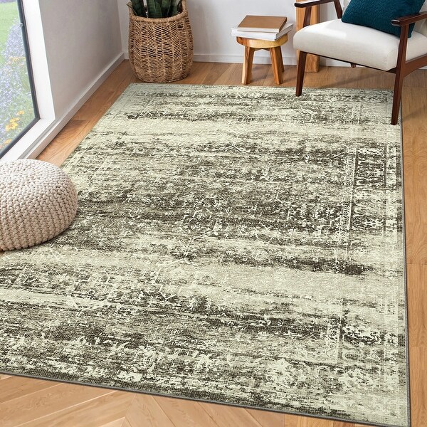 Garvee Machine Washable Non-slip Rug for High-traffic Areas - Bed