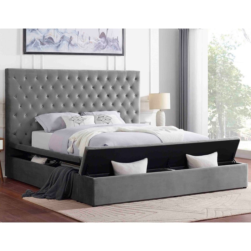 California king online tufted platform bed