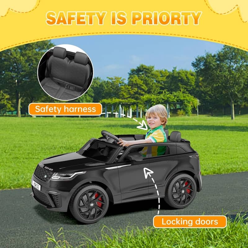 Kids Electric Ride On Toy Car for 4-8 Year Olds with Mp3 Player, Remote Control