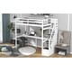 preview thumbnail 16 of 24, Twin Loft Bed with Desk & Storage Staircase, Espresso