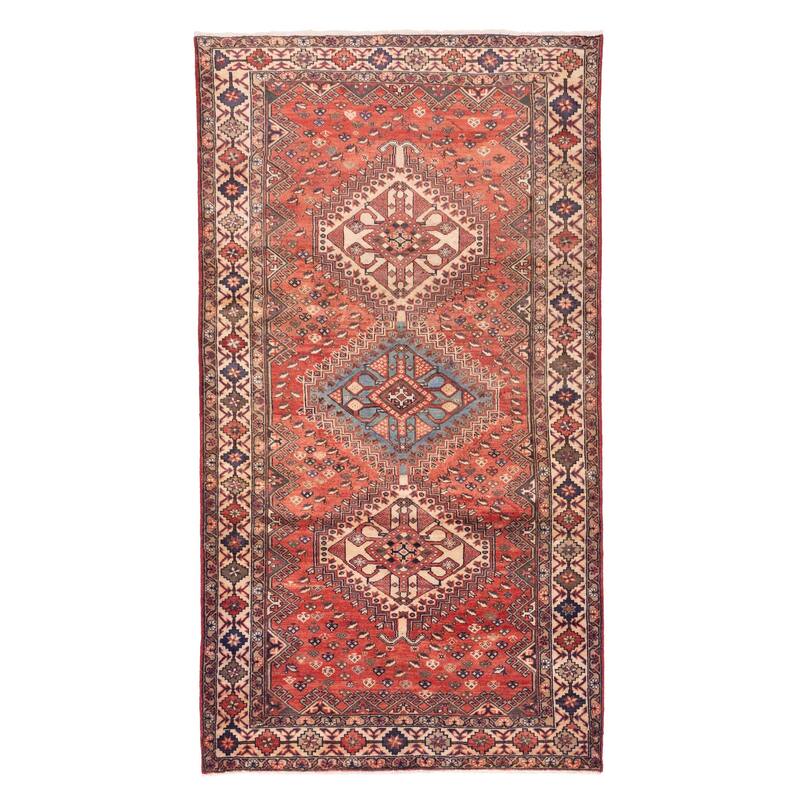 ECARPETGALLERY Hand-knotted Konya Anatolian Light Red Wool Rug - 5'4 x 9'10