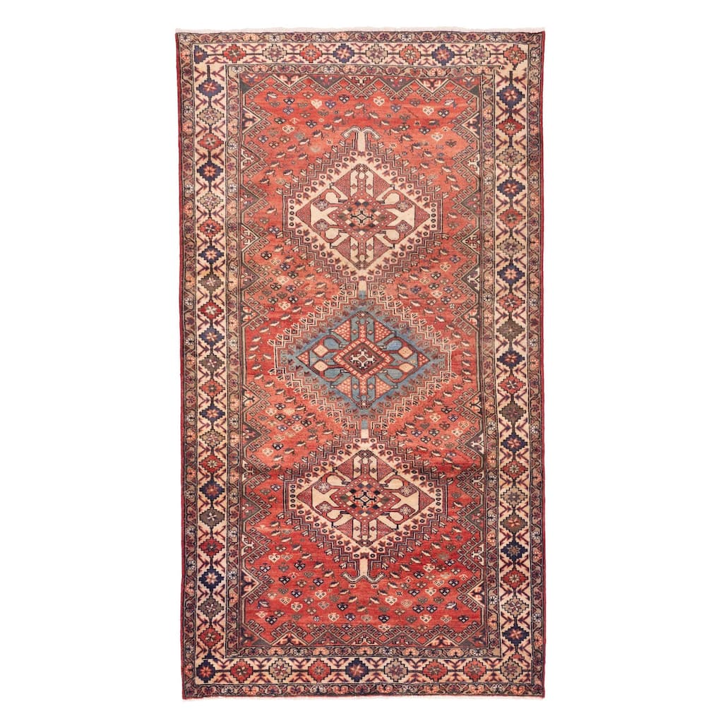 ECARPETGALLERY Hand-knotted Konya Anatolian Light Red Wool Rug - 5'4 x 9'10