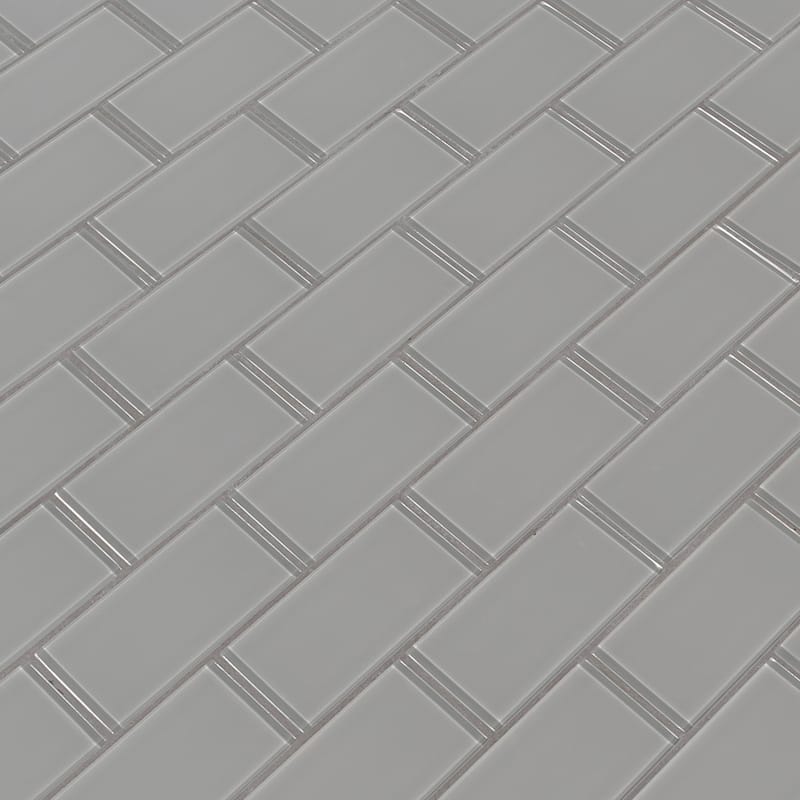 Ackland AKM-G-2X4SW-CA 12" x 12" Glass Brick Wall Mosaic Tile - Glossy