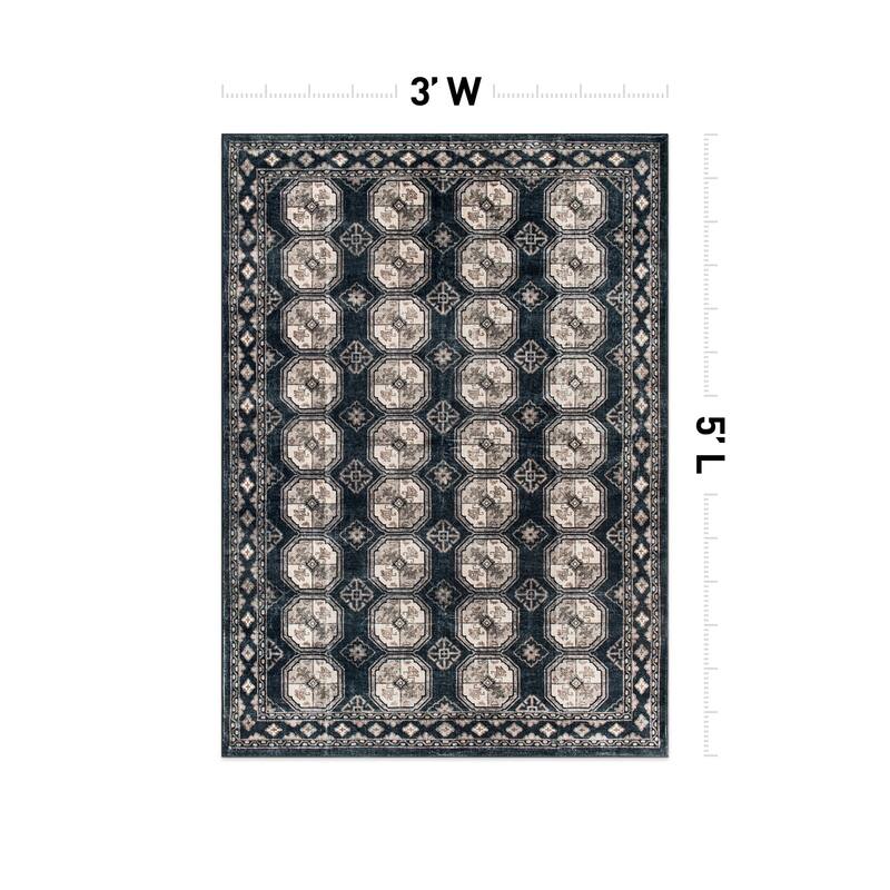 World Rug Gallery Transitional Moroccan Washable Non Slip Area Rug