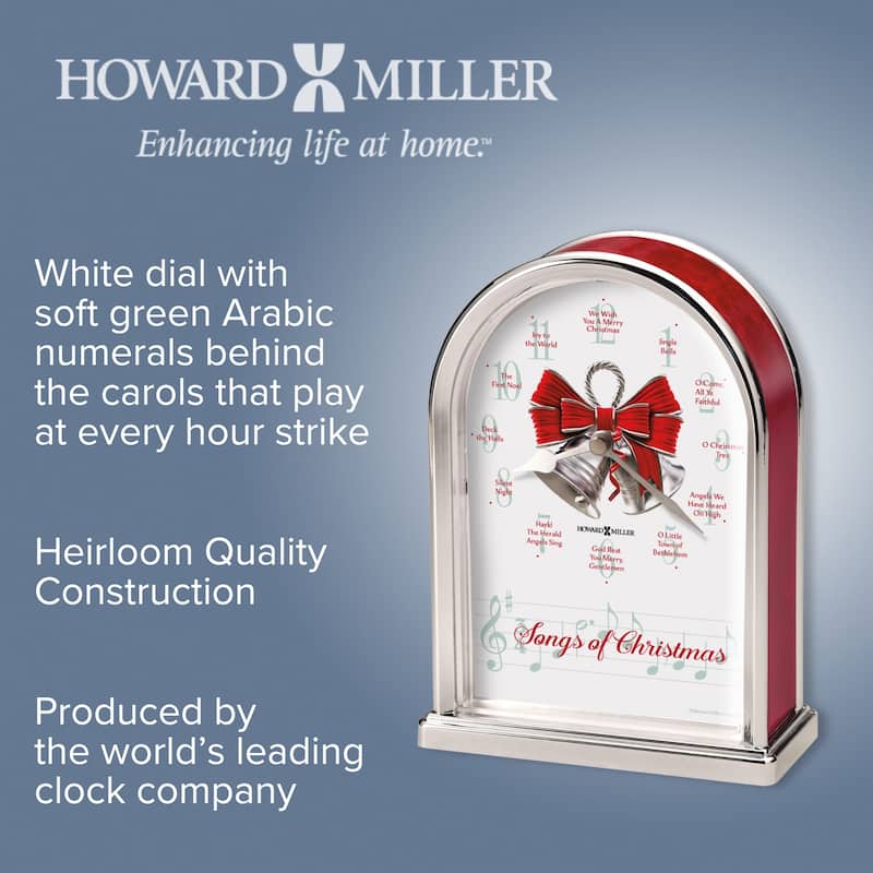 Howard Miller Songs of Christmas Tabletop Clock