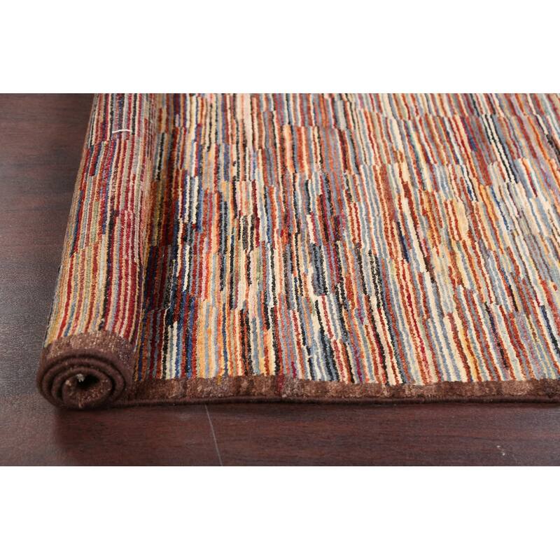 Hand Knotted Oriental 100% Wool Carpet Tribal Contemporary Multi-Colored Gabbeh (kashkoli) Area Rug - 6' 3'' X 4' 7''