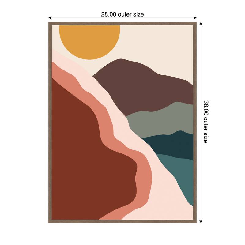 Kate and Laurel Move Mountains by Alicia Bock Framed Canvas Wall Art Print