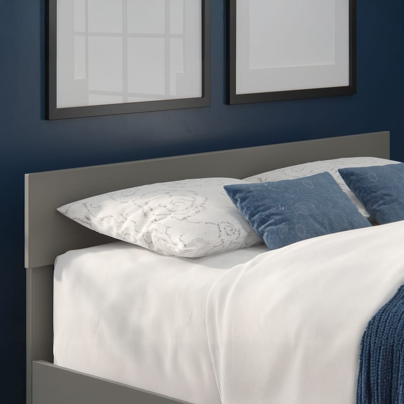 AFI Boston Solid Wood Headboard - Grey - Queen