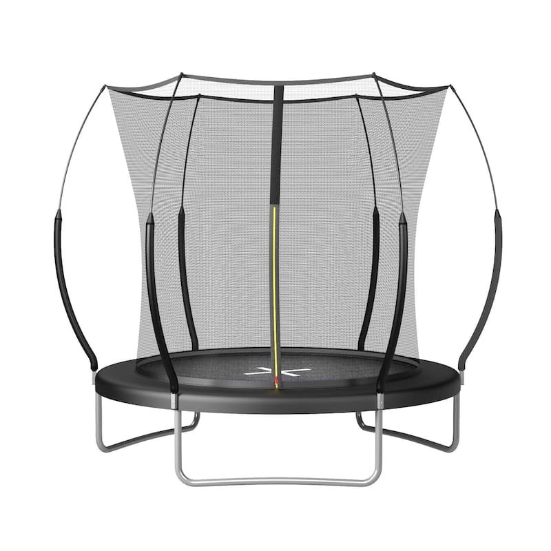6FT Springfree Trampoline with Safety Net and Bungee System No Gap Design - Black