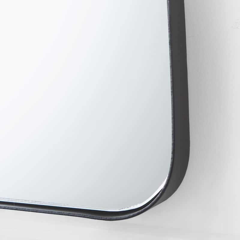 Collie Black Metal Frame With Hanger Trapezoid Mirror