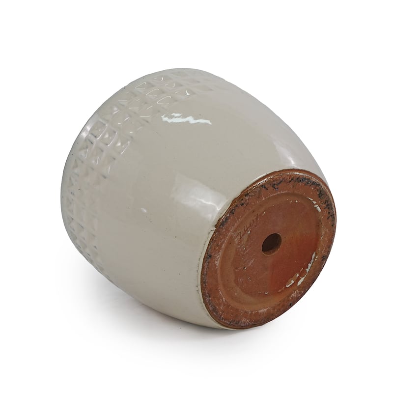 Set of 3 Ceramic Flowerpot, Modern Planter for Patio, Garden, Windowsill