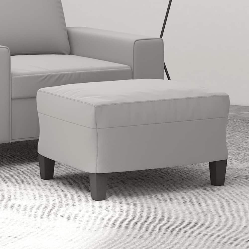 vidaXL Footstool Footrest Ottoman for Living Room Bedroom Microfiber Fabric