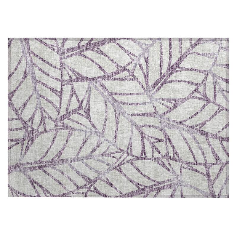 Machine Washable Indoor/ Outdoor Chantille Modern Palms Rug