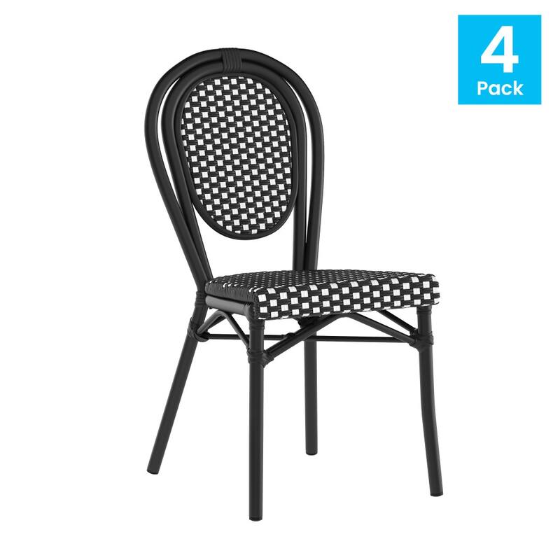 Stacking Bistro Chairs with Metal Frames