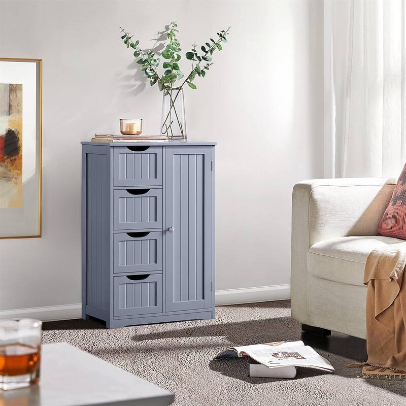 Wooden Bathroom Floor Cabinet - 13"D x 22"W x 32"H