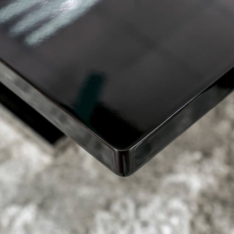 Ikemura Contemporary Black Metal 7-Piece Dining Set by Strick & Bolton