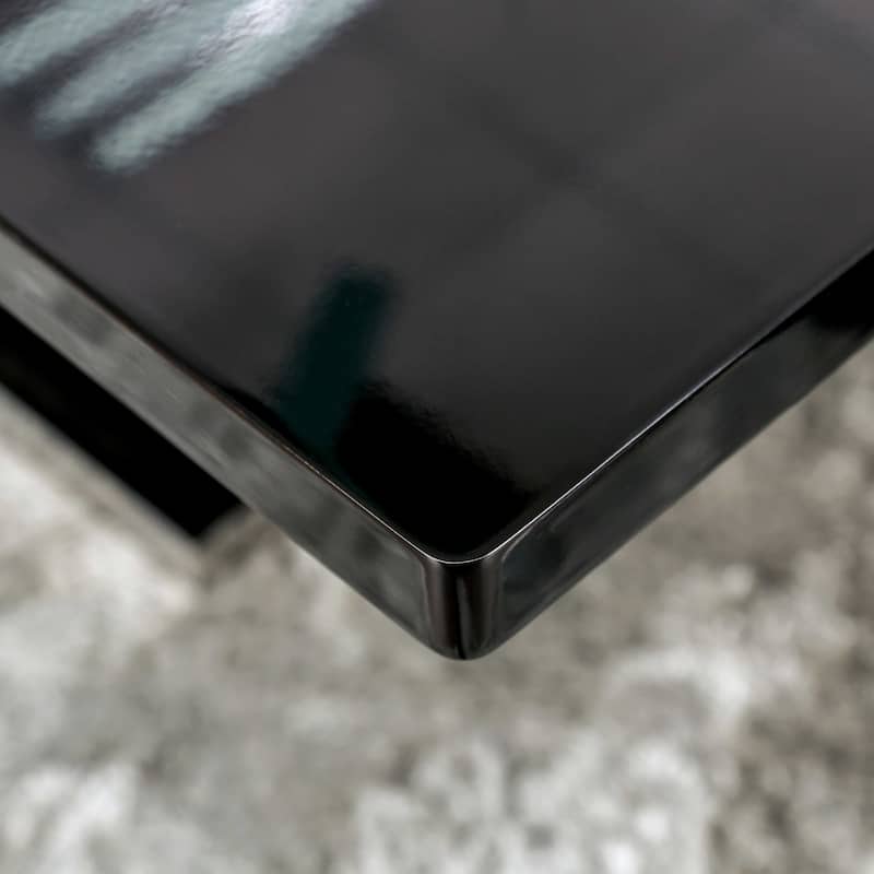 Strick & Bolton Ikemura Black 78-inch Expandable Metal Dining Table