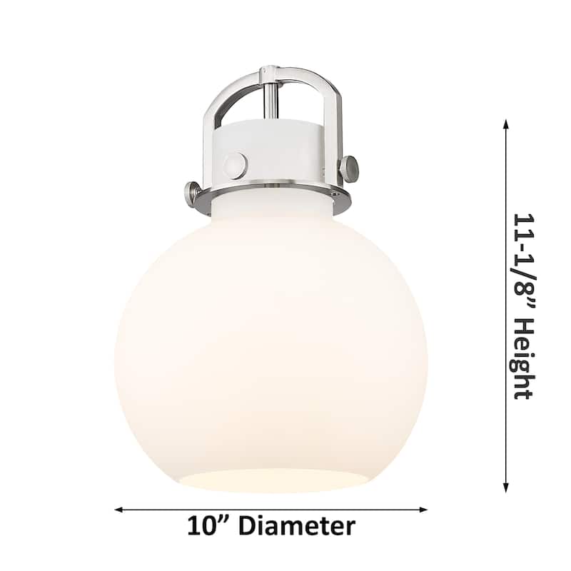 Innovations Lighting Newton Sphere - 1 Light 10" Stem Hung Pendant