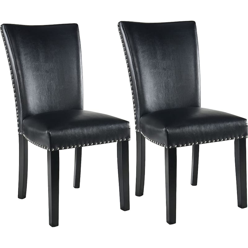 Chairs Faux Leather Dining Chairs Set of 2