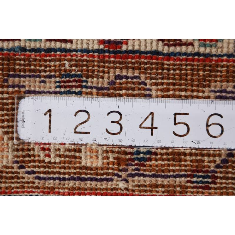 Hand Knotted Oriental 100% Wool Carpet Transitional Floral Purples Oushak Runner Rug - 9' 11'' X 2' 8''