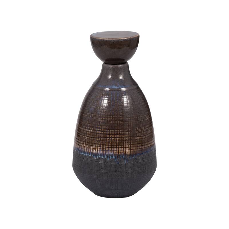 Sagebrook Home Neader Ceramic Vase - Stoneware, Novelty, Textured Gradient