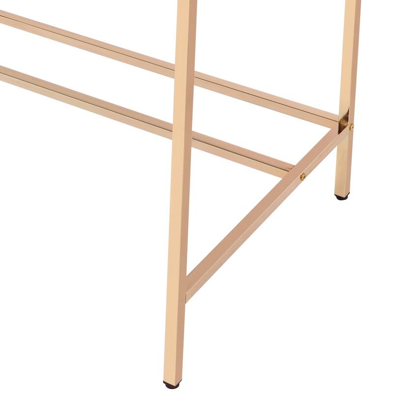 Midriaks Blue & Gold Finish Writing Desk W/USB