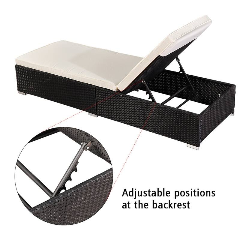 Patio Leisure Rattan Furniture Pool Bed / Chaise (Single Sheet)