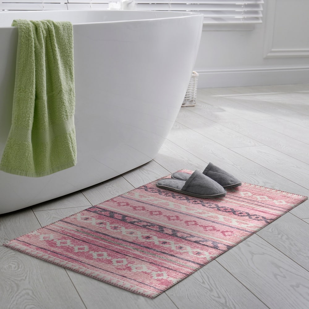 Indoor/ Outdoor Addison Yuma Southwest Striped Washable Area Rug