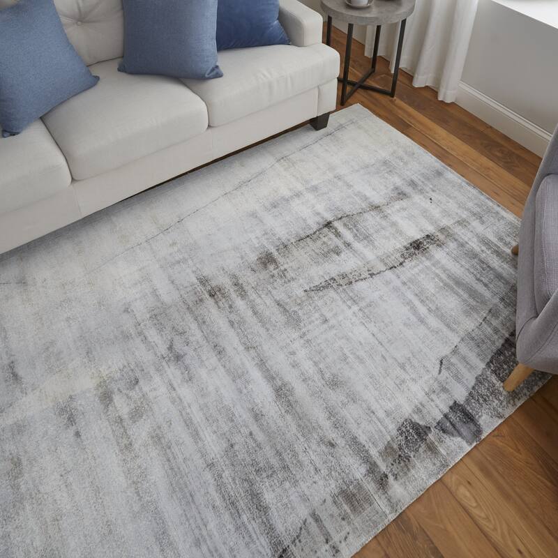 Tibe Abstract Woven Area Rug By HomeRoots - 2' x 3'
