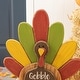 preview thumbnail 11 of 9, Glitzhome 24"H Thanksgiving Wooden Turkey Standing Decor