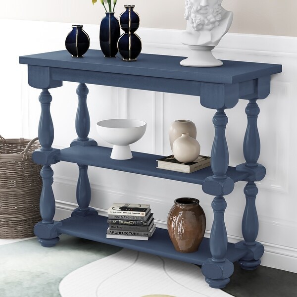 Modern Console Table,Entryway Table  with 2 Shelves