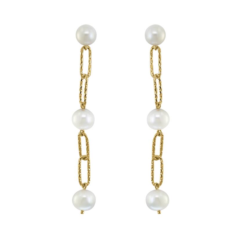 EFFY Gold over Sterling Silver Freshwater Pearl Earrings