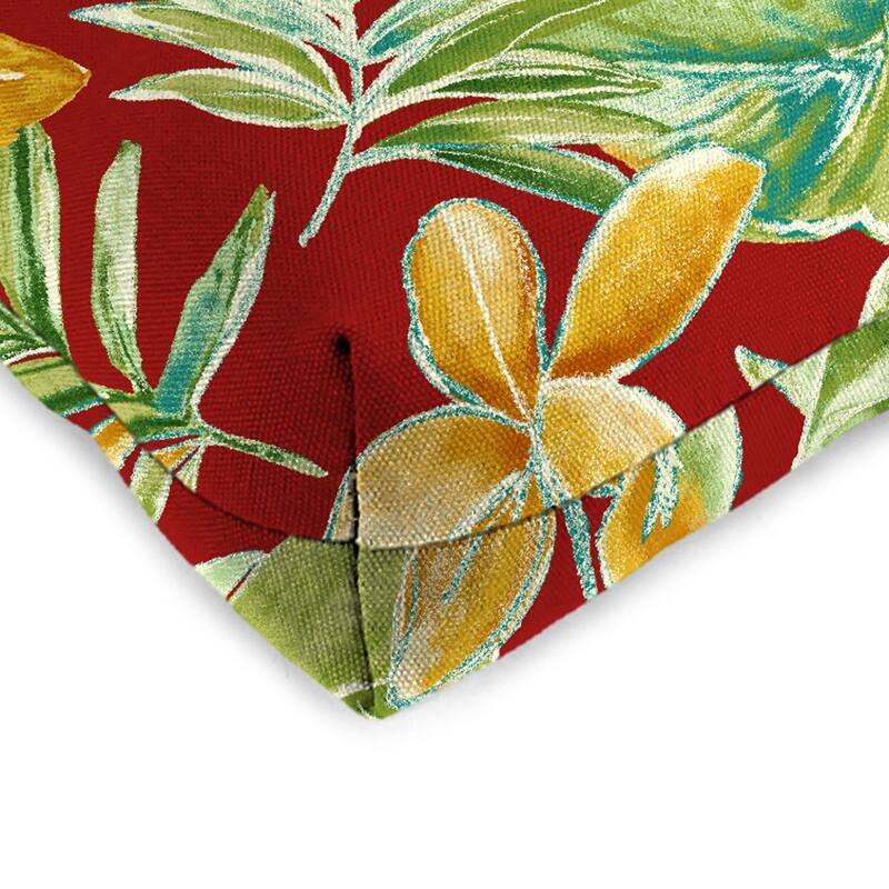 18" x 18" Contoured Outdoor Wicker Seat Cushion - Set of 2 - 18'' L x 18'' W x 4'' H