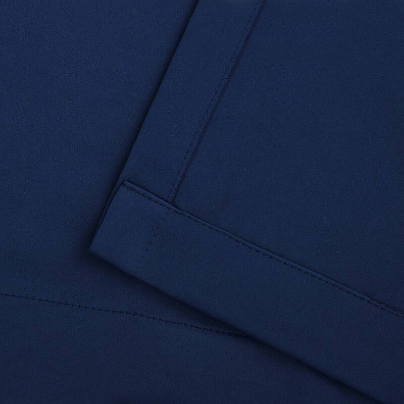 Superior Solid Machine Washable Room Darkening Grommet Curtains, Set of 2