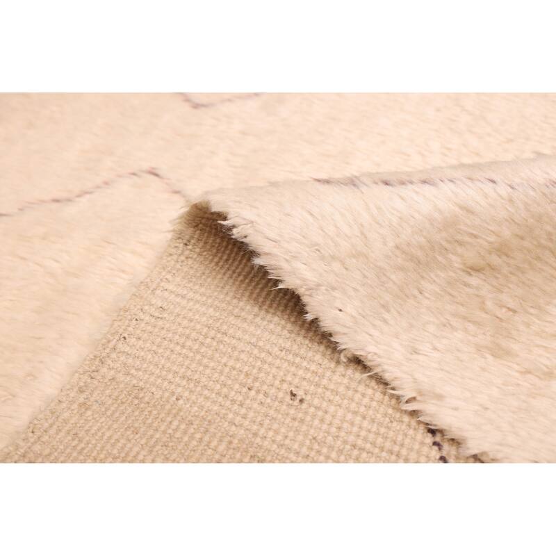 ECARPETGALLERY Hand-knotted Pak Finest Marrakesh Cream Wool Rug - 4'2 x 6'0