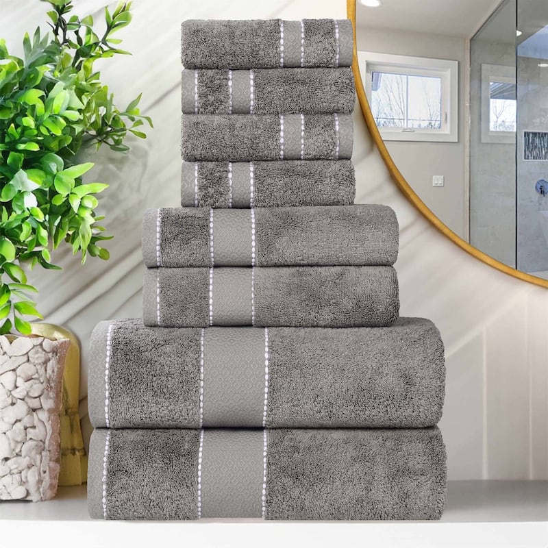 Superior Niles Cotton Ultra-Plush Absorbent 8 Piece Towel Set