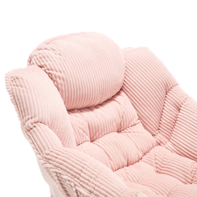 Modern Lounge Chair with Ottoman, Leisure Chair with Footrest for Small Space