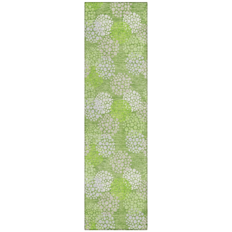 Machine Washable Indoor/ Outdoor Chantille Modern Bubbles Rug