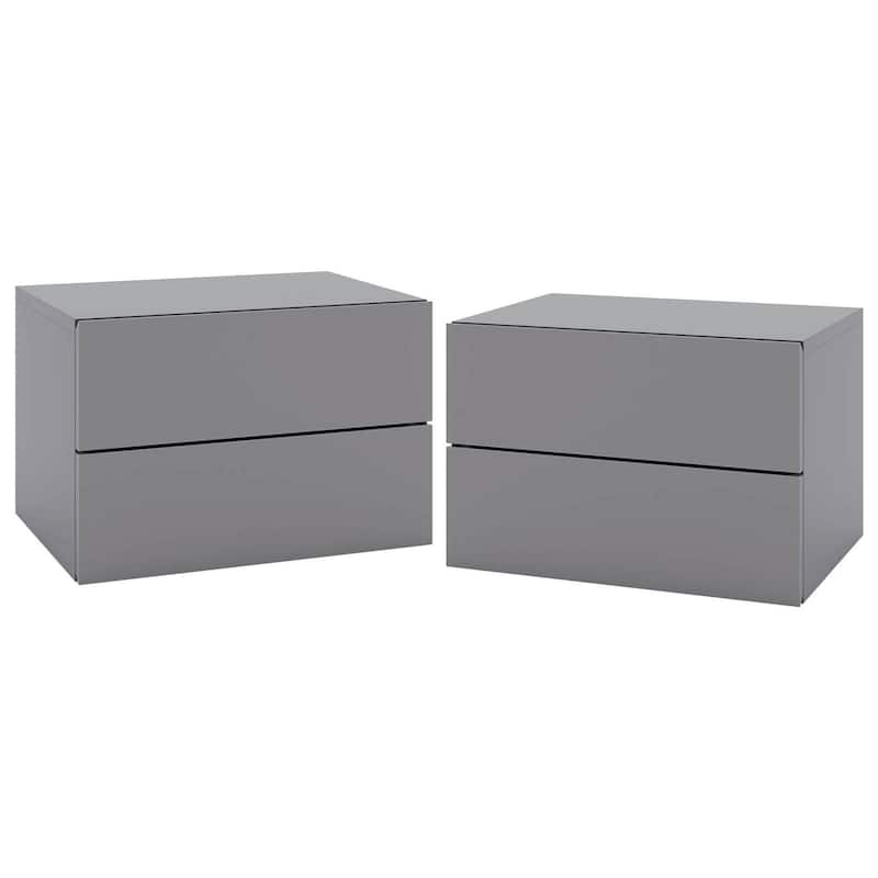 Costway 1/2 PCS Floating Nightstand with Drawer Storage Modern