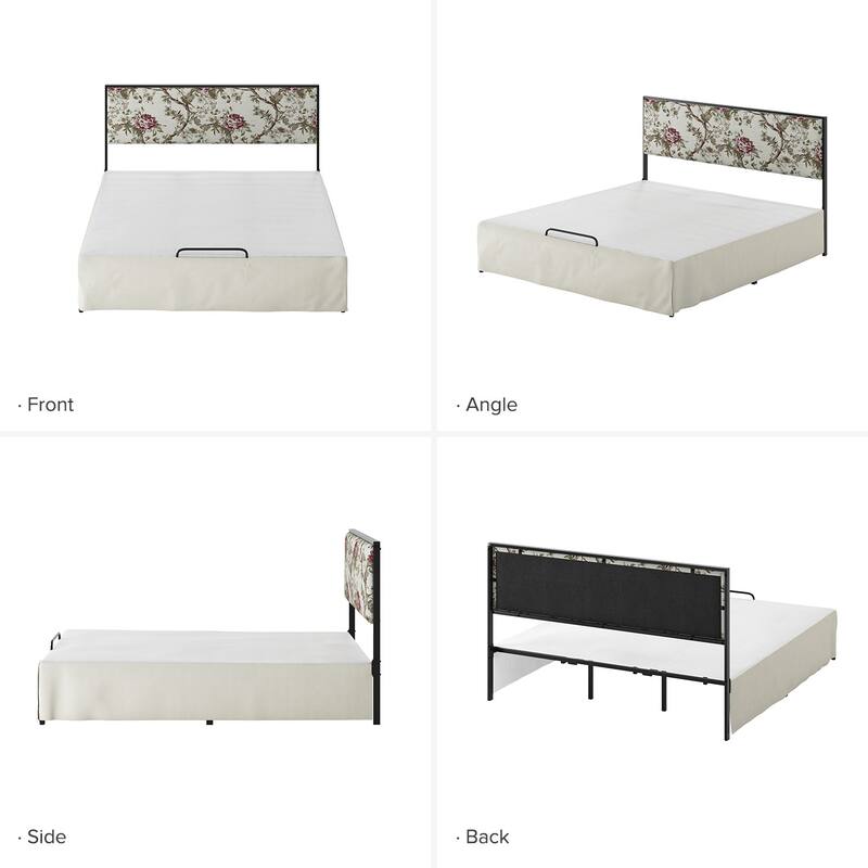 Oliver Modern Washable Slipcover Bed Upholstered Metal by HULALA HOME