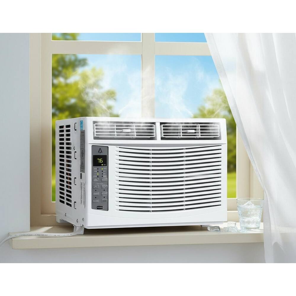 6000 BTU Window Air Conditioner, Fast Cooling to 250 Sq.Ft.，Remote Control