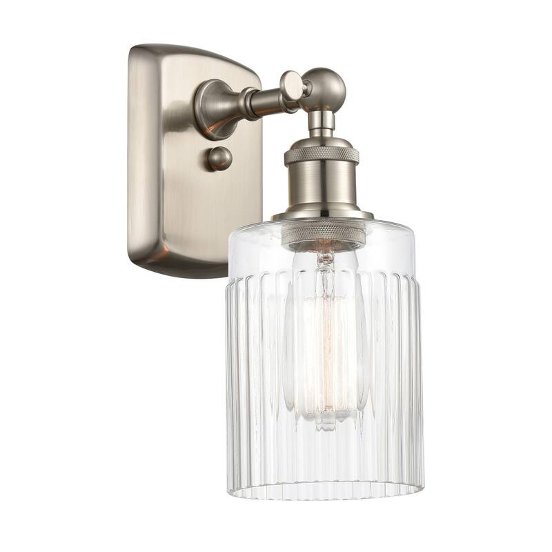 Innovations Lighting Hadley 9" Tall Bathroom Sconce - Brushed Satin Nickel / Clear