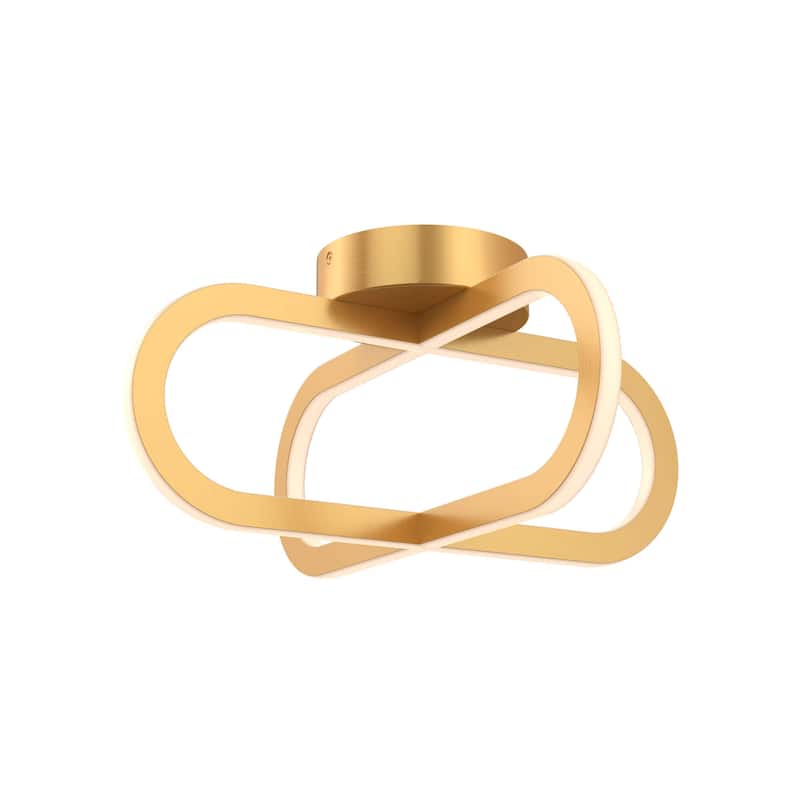 Arlo 16 inch Flushmount Double vertical ring - Gold