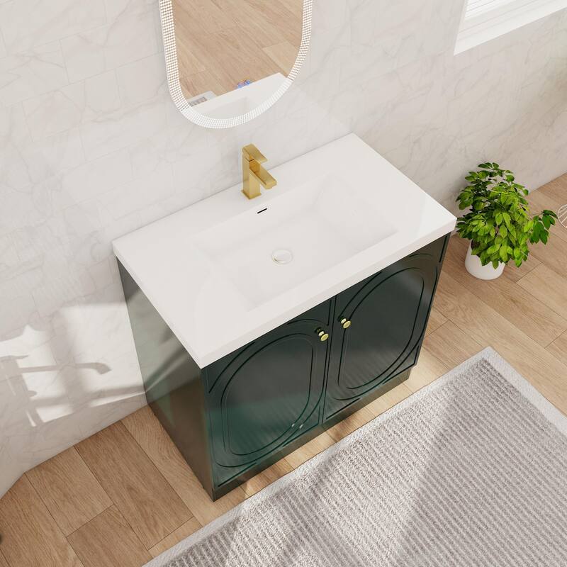 Beingnext 24"/30"/36" Bathroom Vanity with Sink, Freestanding Bathroom Vanity with Soft Close Door and Adjustable Shelf