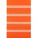 preview thumbnail 21 of 23, Momeni Veranda Hand Hooked Contemporary Striped Indoor Outdoor Rug 2' x 3' - Tangerine