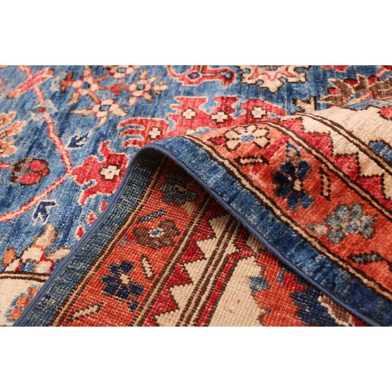 ECARPETGALLERY Hand-knotted Aryana Dark Blue Wool Rug - 9'2 x 12'0