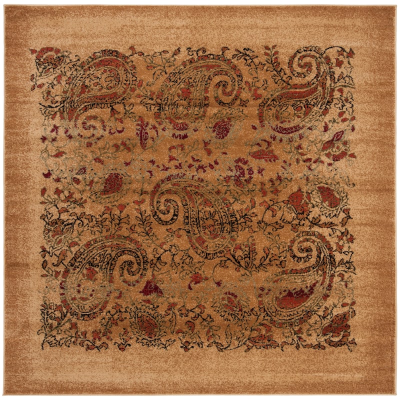 SAFAVIEH Lyndhurst Herlinda Traditional Oriental Paisley Rug - 6' Square - Beige/Multi