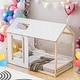 preview thumbnail 1 of 16, Kids and Baby Twin Size House Platform With Roof And Window,Can Be Decorated